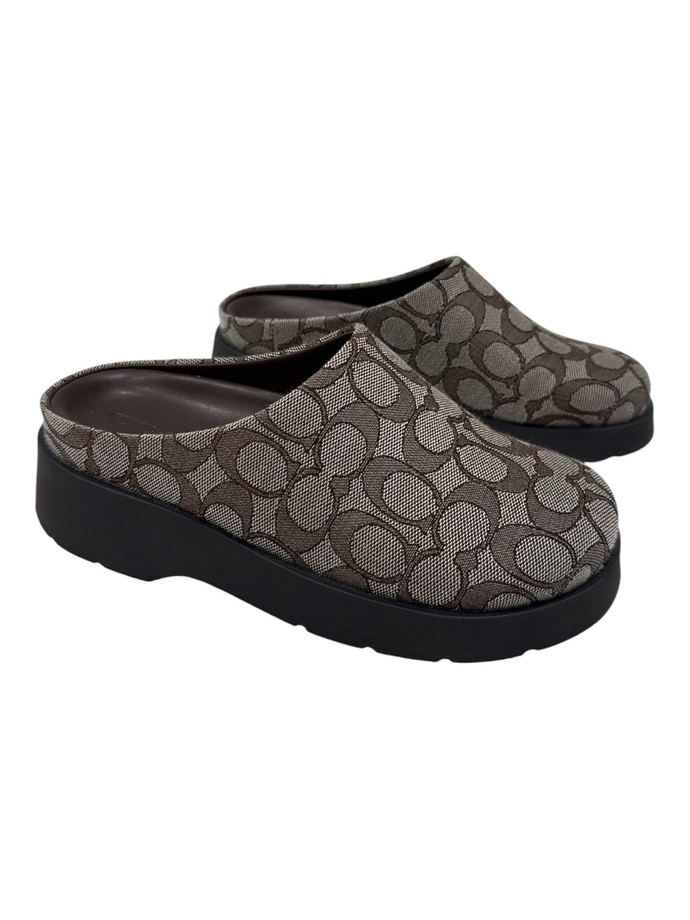 Coach Link Mule In Signature Jacquard size 6 - Picture 3 of 8